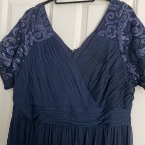 Long dress. Navy blue